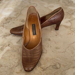 Vintage Frank More Genuine Snakeskin Pumps US10 Narrow